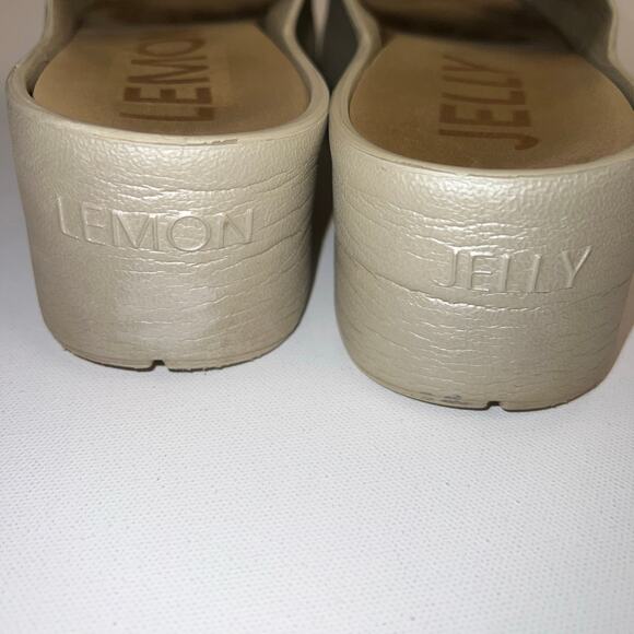 Lemon Jelly Sunny Molded Slide Platform Sandals Champagne Silver Size EU 41 (10) - Picture 8 of 12